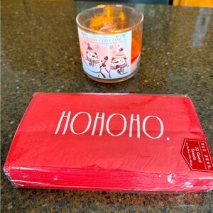 NEW Rae Dunn SET of 32 Disposable Christmas Guest Hand Towels  - HO HO HO